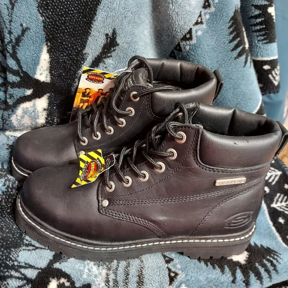 Skecher's 'Sport Utility' Authentic Tough Soe Boots/Black/Size '8' New - Picture 4 of 5